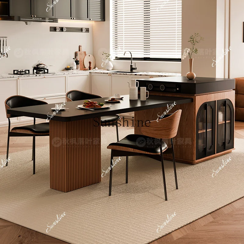 Island table telescopic pull integrated retro style restaurant high-end home  FT