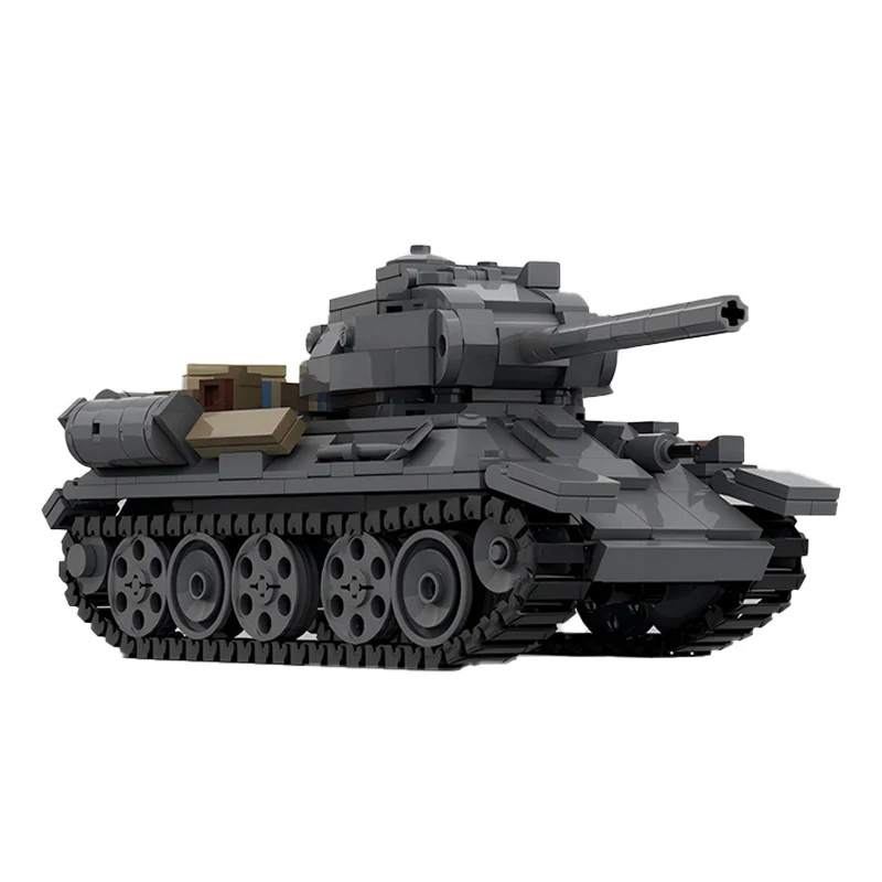 WW2 Military Battle Weapon T34/85 Soviet Medium Tank MOC Technology Vehicle Building Blocks Model Senior Bricks Toys Xmas Gifts