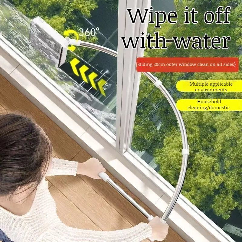 Window Cleaning Tools Household Double Side Eraser windows Cleaner Highrise Window special Wiper Brush Aerial Work Glass Scrub