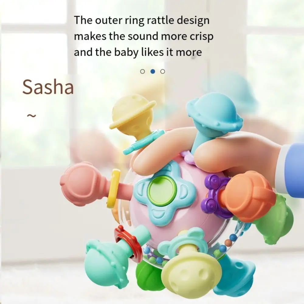 Food Grade Baby Rattles Toys BPA Free Lead Free Multi-Sensory Baby Easy To Clean Safety Sensory Chew Toys