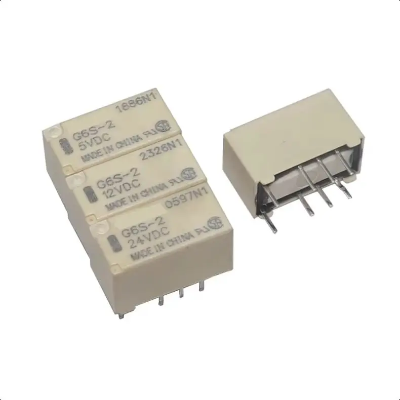 【10PCS】G6S-2 5VDC 12VDC 24VDC Signal Relay 8Pin DC 5V 12V 24V 2A Mini Signal Switch Relays