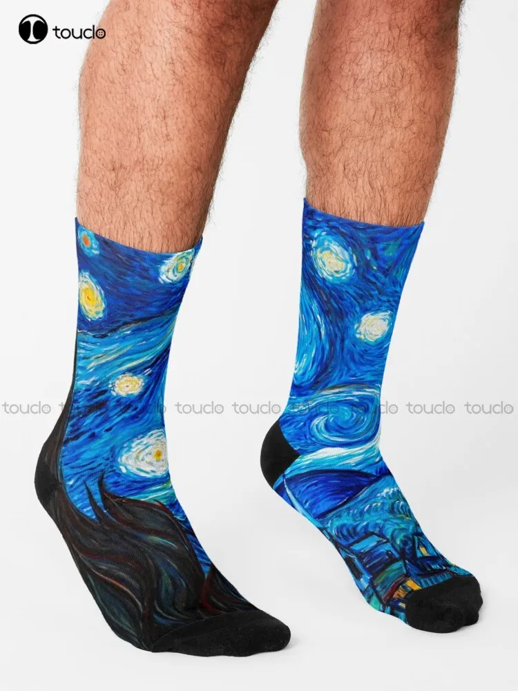 Starry Night Gifts - Vincent Van Gogh Classic Masterpiece Painting Gift Ideas Artwork From Artist Of Sternennacht Socks Gift