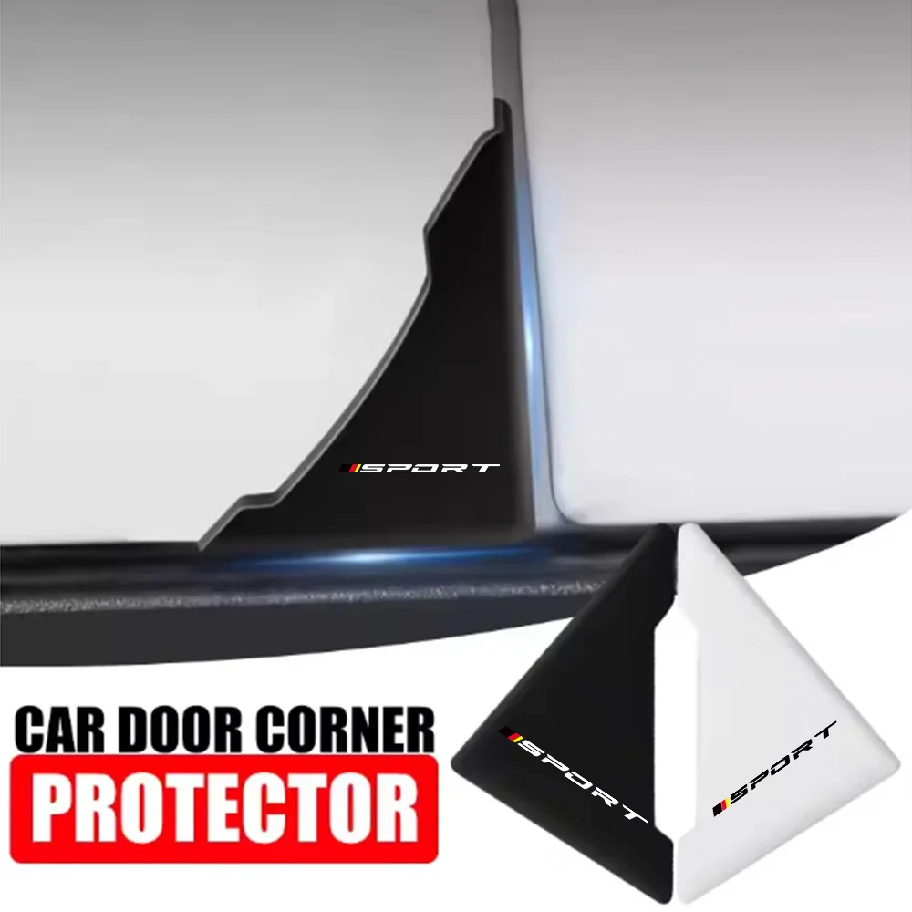 Car Door Corner Black, Red, and Yellow Three-Color Sports Style Anti-Collision Protective Stickers, Car Door Edge Anti-Scratch and Anti-Collision Protective Strips