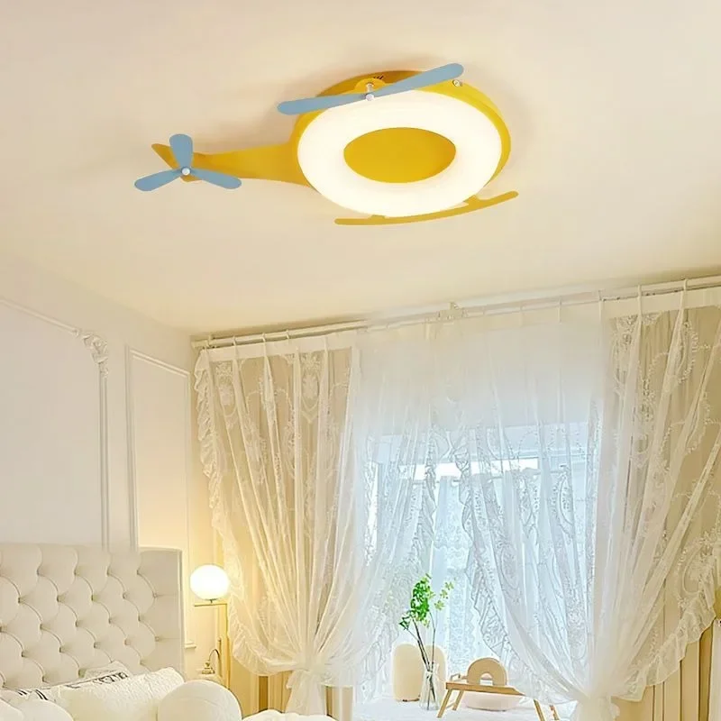 Creative Airplanes LED Ceiling Lamp For Dining Room Bedroom Foyer LED Children's Room Lamp Remote Control Lamp Home Decor