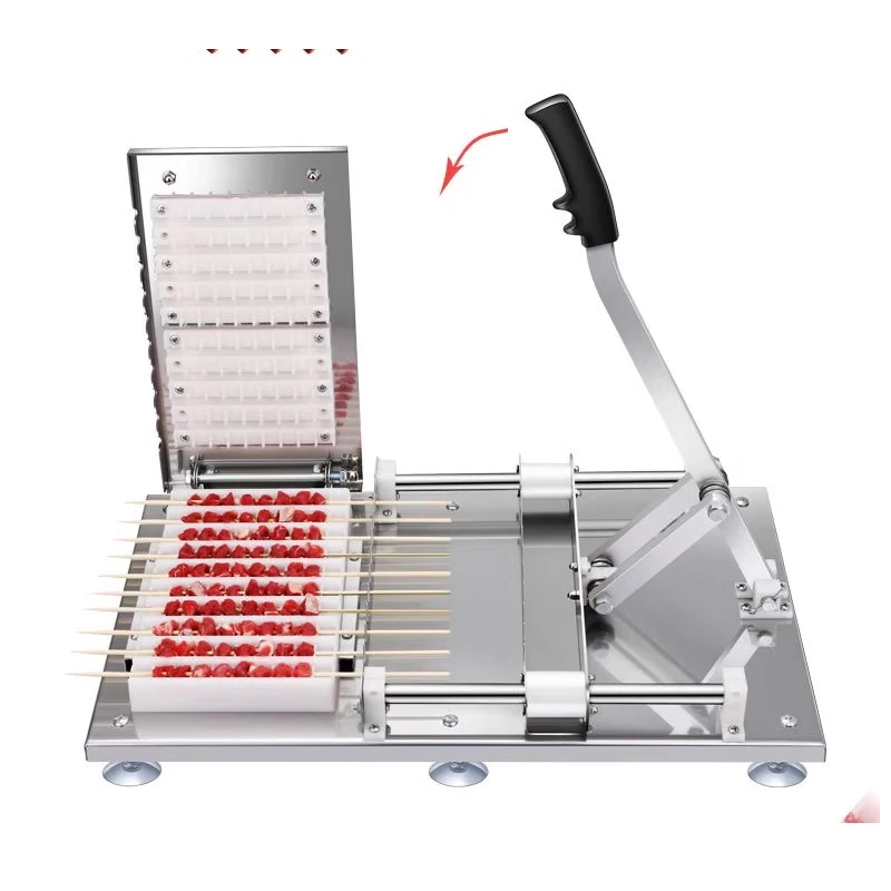 Mutton skewer threading machine strip the skewers skewer threading machine barbecue tool threading machine