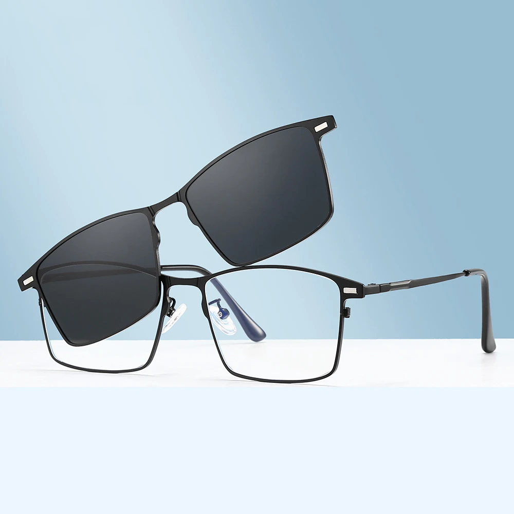 

KUXA 3 in Women Driving Custom Myopia Sunglasses Photochromic Polarized 1 Square Men Prescription Glasses Frame -0.5 to -10