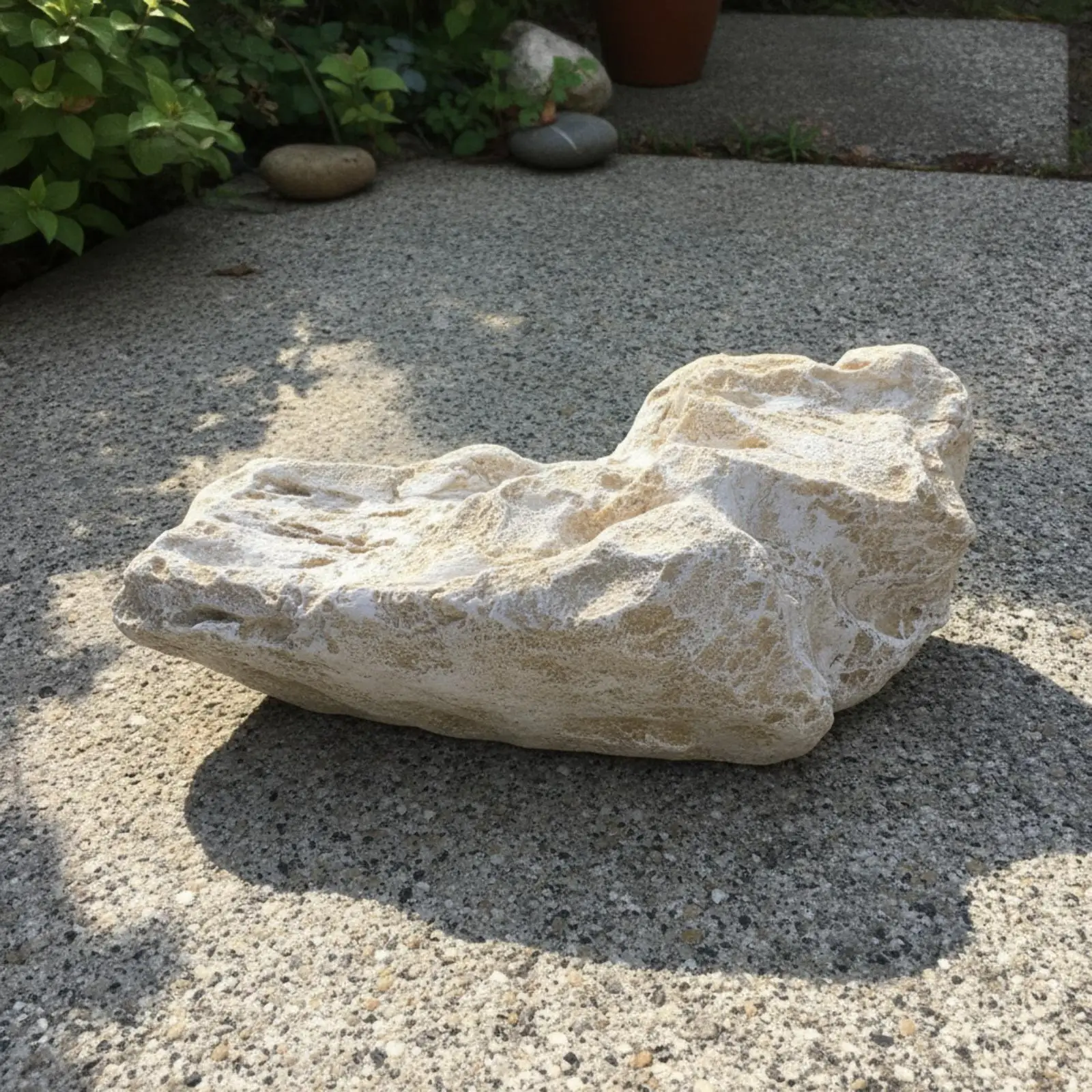 Artificial Resin Landscape Stone Rock Ornament Fiberglass Neutral Weathered Look for Garden Rockery Park Commercial Area