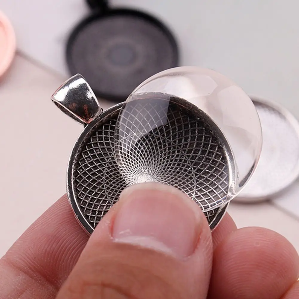 

10pcs Trays Base Bezel Trays Pendant 25mm DIY Jewelry Cabochon Base Setting Bracelet Blank Jewelry Making Accessories