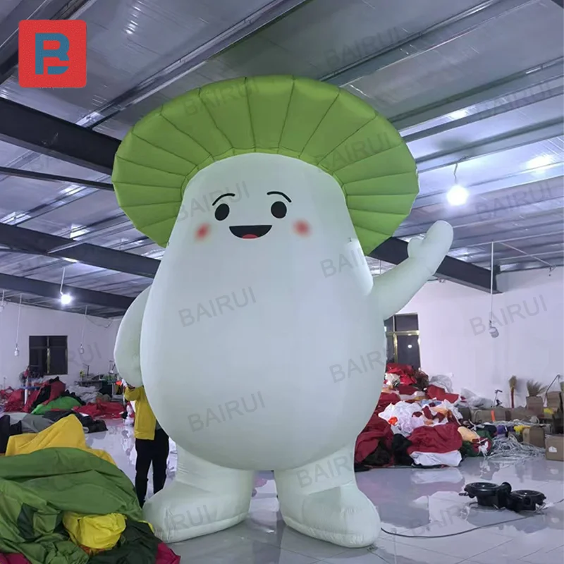 

Farm plantation inflatable radish huge white radish green vegetable festival decoration prop cartoon vegetable radish