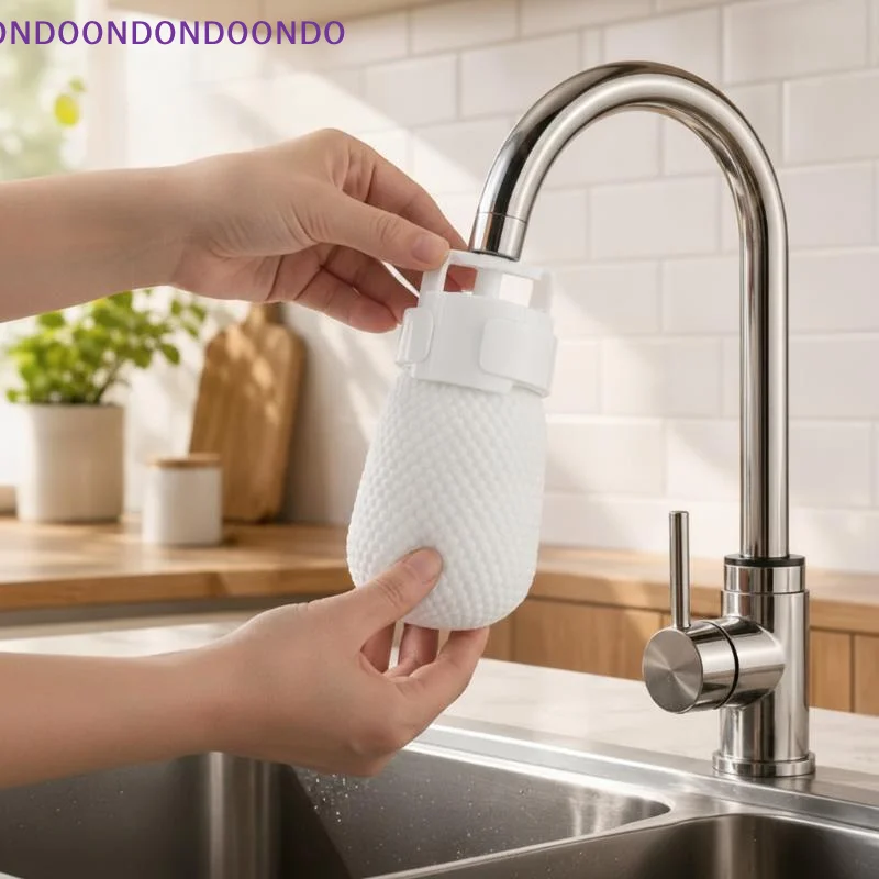 Cuttable Nylon Mesh Water Filter Bag Faucet Rust Impurity Removal Filter for Kitchen Bathroom Sink Use
