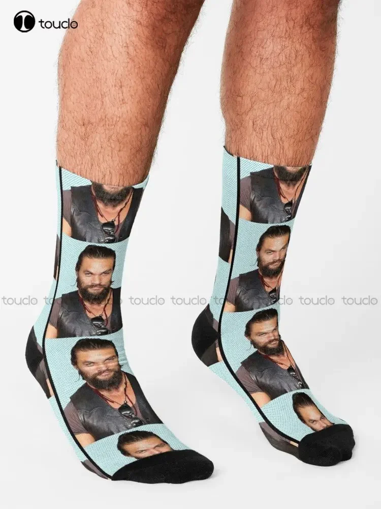 Jason Momoa -Sexy Man Socks Socks For Men High Quality Cute Elegant Lovely Kawaii Cartoon Sweet Cotton Sock Custom Gift Colorful