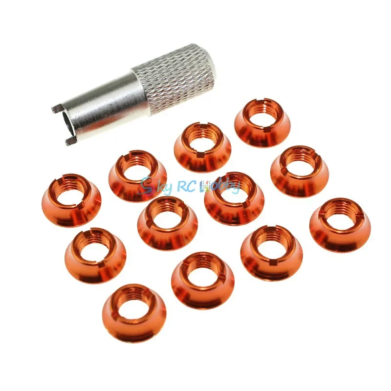 12pcs STAR POWER Radio Control Switch 7 Color Nut with 1pcs Wrench for  RadioLink Futaba JR Frsky i6