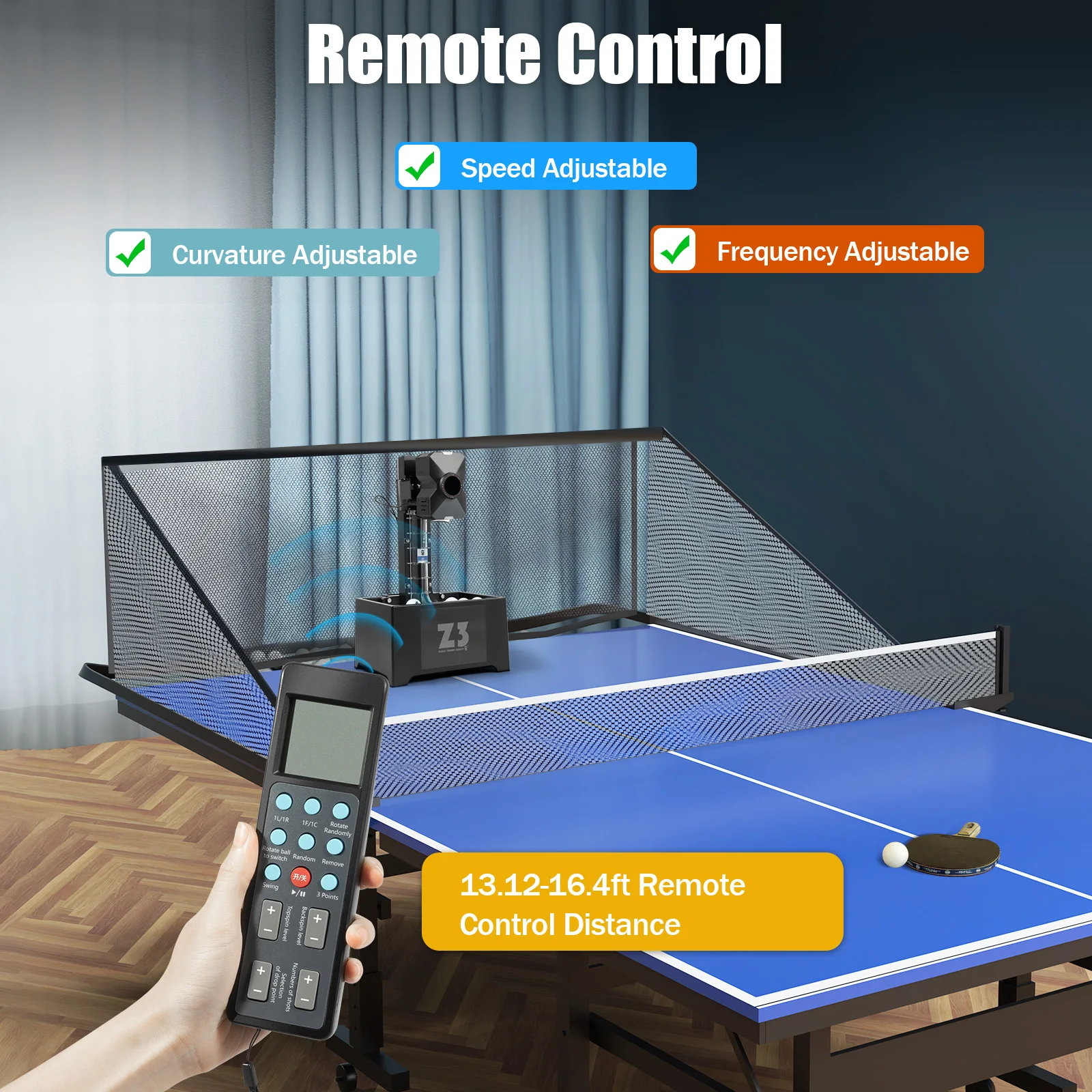 روبوت تنس الطاولة مع شبكة و 100 كرة بينج بونج آلة الكرة 10 أوضاع آلة رمي لمركز التدريب المدرسية في صالة الألعاب الرياضية #4