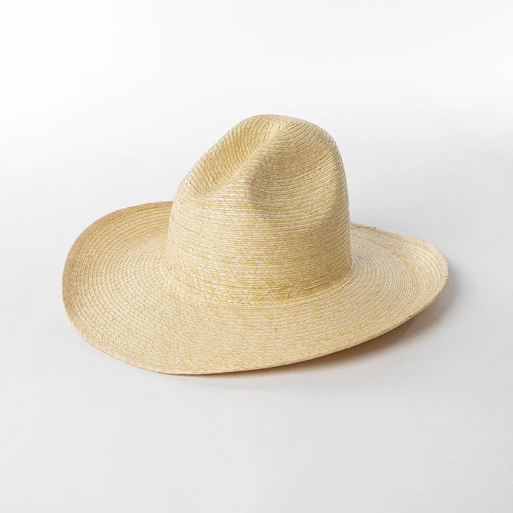 Fashion Handmade Natural Sunflower Leaf Grass Hat For Men Women Caps High Top Wide Edge   Panama Jazz Hat Summer Beach Sun Hat