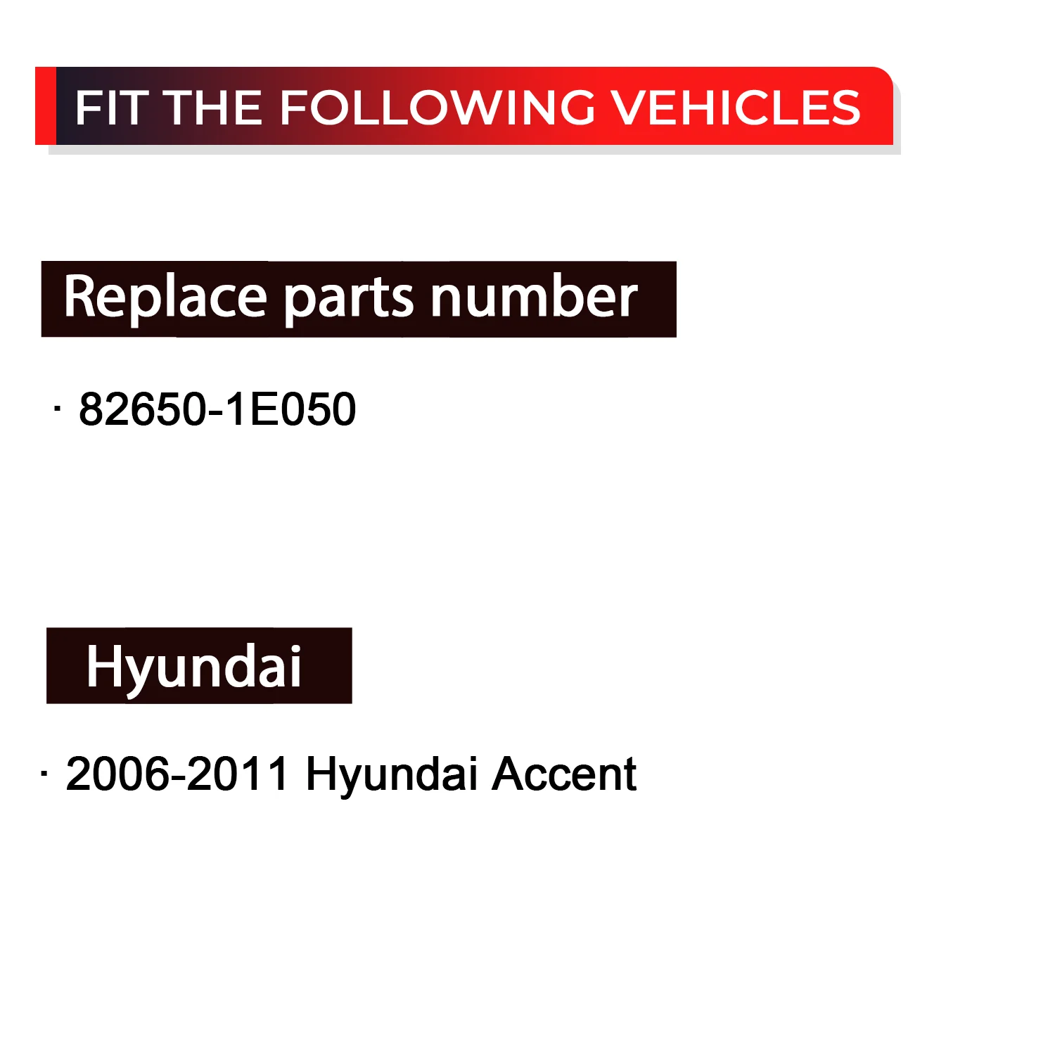 مقبض باب NITOYO لسيارة Hyundai Accent Dodge Attitude 2006-2011 82650-1E050