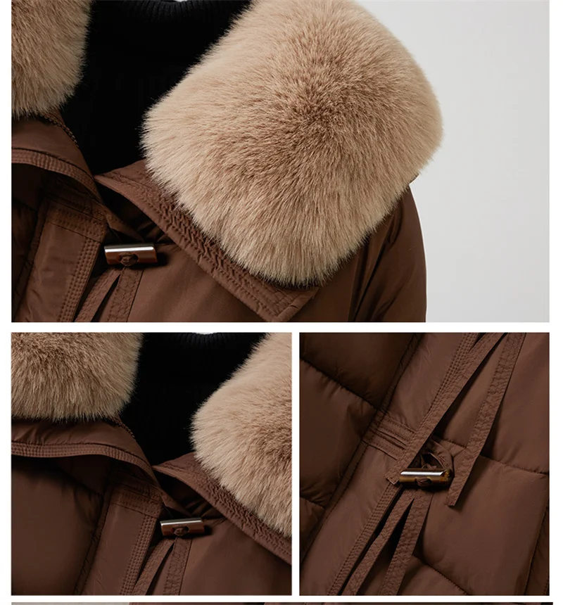 New Winter Down Cotton-padded Jacket Women's Short Parkas Big-fur-collar Outerwear Streetwear Lady Loose Warm Thicken Tops