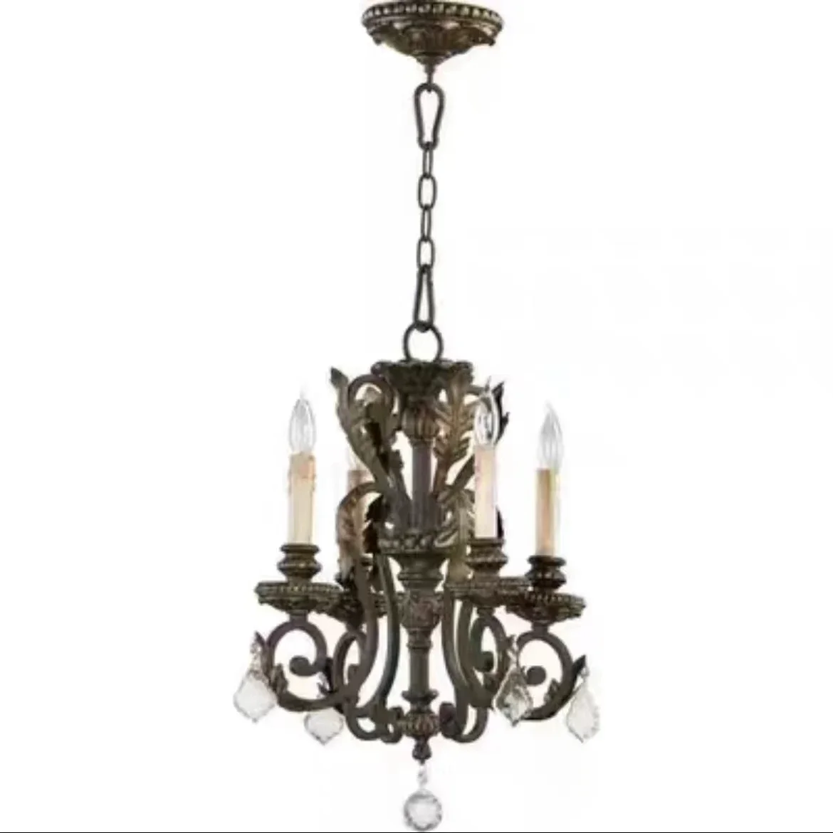 

YECTSKITraditional Eight Light Chandelier in Toasted Sienna Mystic Silver Finish crystal chandelier