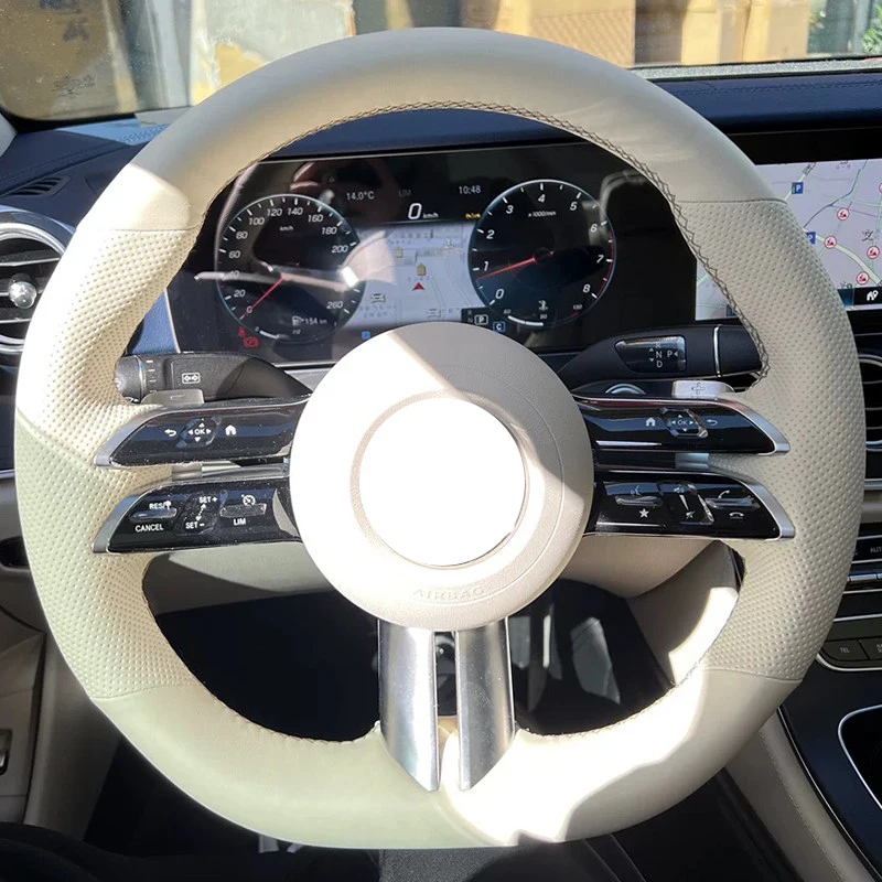 

Кожаный чехол для руля ручной работы для Mercedes-Benz AMG GT A35 A45 A45S C43 CLS53 E53 E63 EQE 43 53 SL43 SL55 SL63