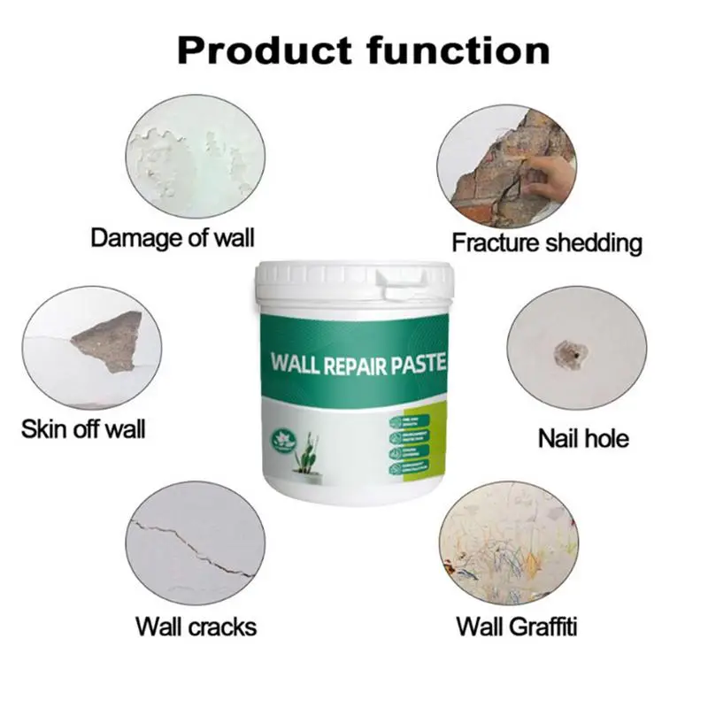 Wall Crack Repair Cream 600g Wall Mending Agent Drywall Hole Peeling Gap Repair Agent Quick-Drying Restore Wall Repair Paste