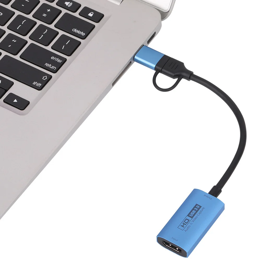 4K@30Hz HD Video Capture Card USB 3.0 Type-C 1080P 30Hz/60Hz Recording Low Latency for PS5/Switch/PC Game Live Streaming & OBS