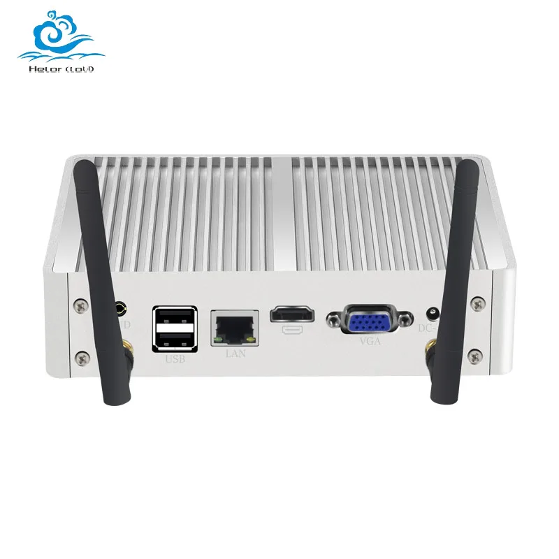 Helorpc industri Mini PC dengan Inter Core i5-5200U mendukung Windows10 Linux Pose dengan 4xUSB3.0 4xUSB2.0 1xHDMI 1xVGA komputer