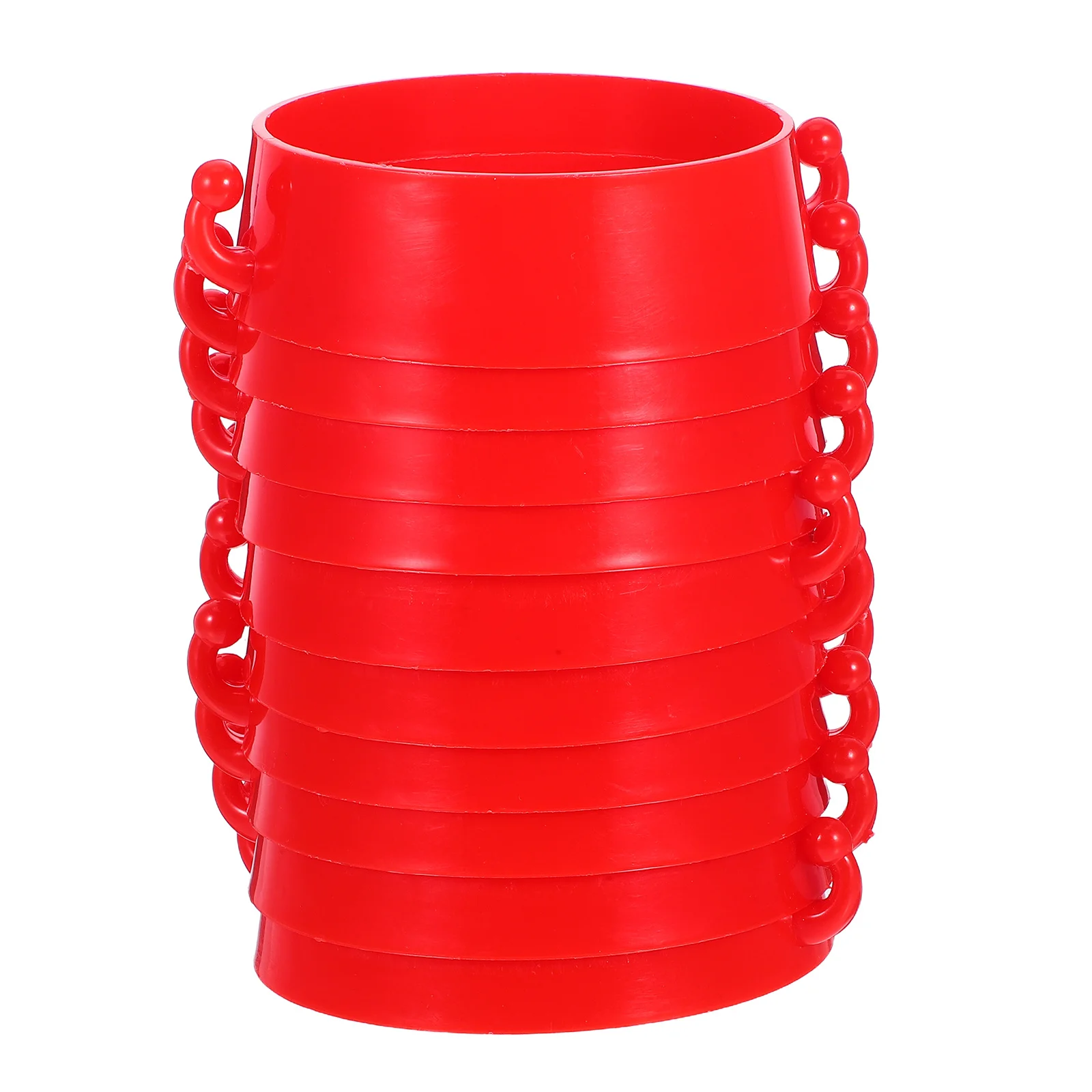 

10 шт. пластиковый дорожный конус, защитное барьерное кольцо для дорожного движения, парковки на подъездной дороге, легкая прочная цепь на открытом воздухе