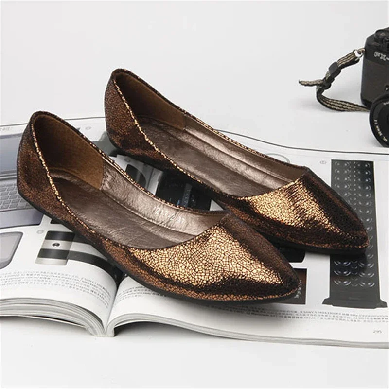 TIMETANG  Spring Summer New Moccasins Women Casual PU Leather Designer Shoes Ladies Slip On Black Silver Gold Solid Big SizeC162