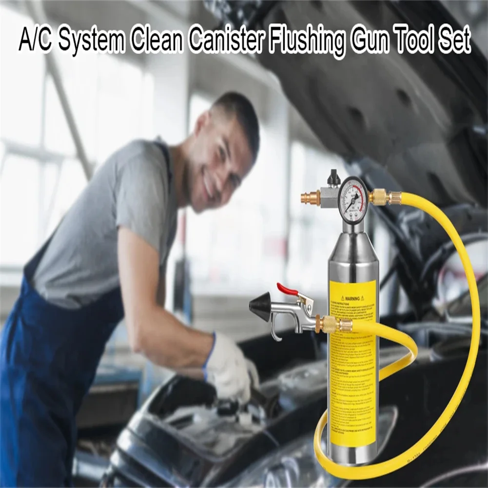 A/c System Clean  Tool  Set Flush Canister Kit Us Plug Maintenance Tools Affordable