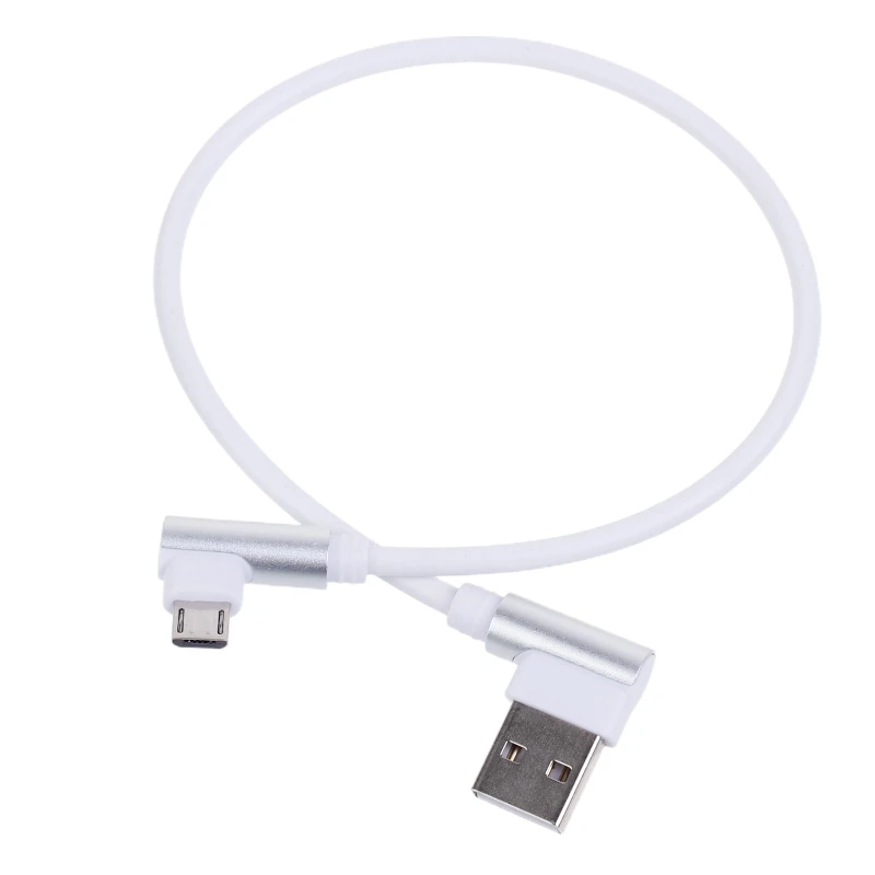 Kolanko 90 stopni USB Micro USB męskie na USB męskie złącze do ładowania danych krótki kabel ładujący 13 cm do telefonu komórkowego tabletu