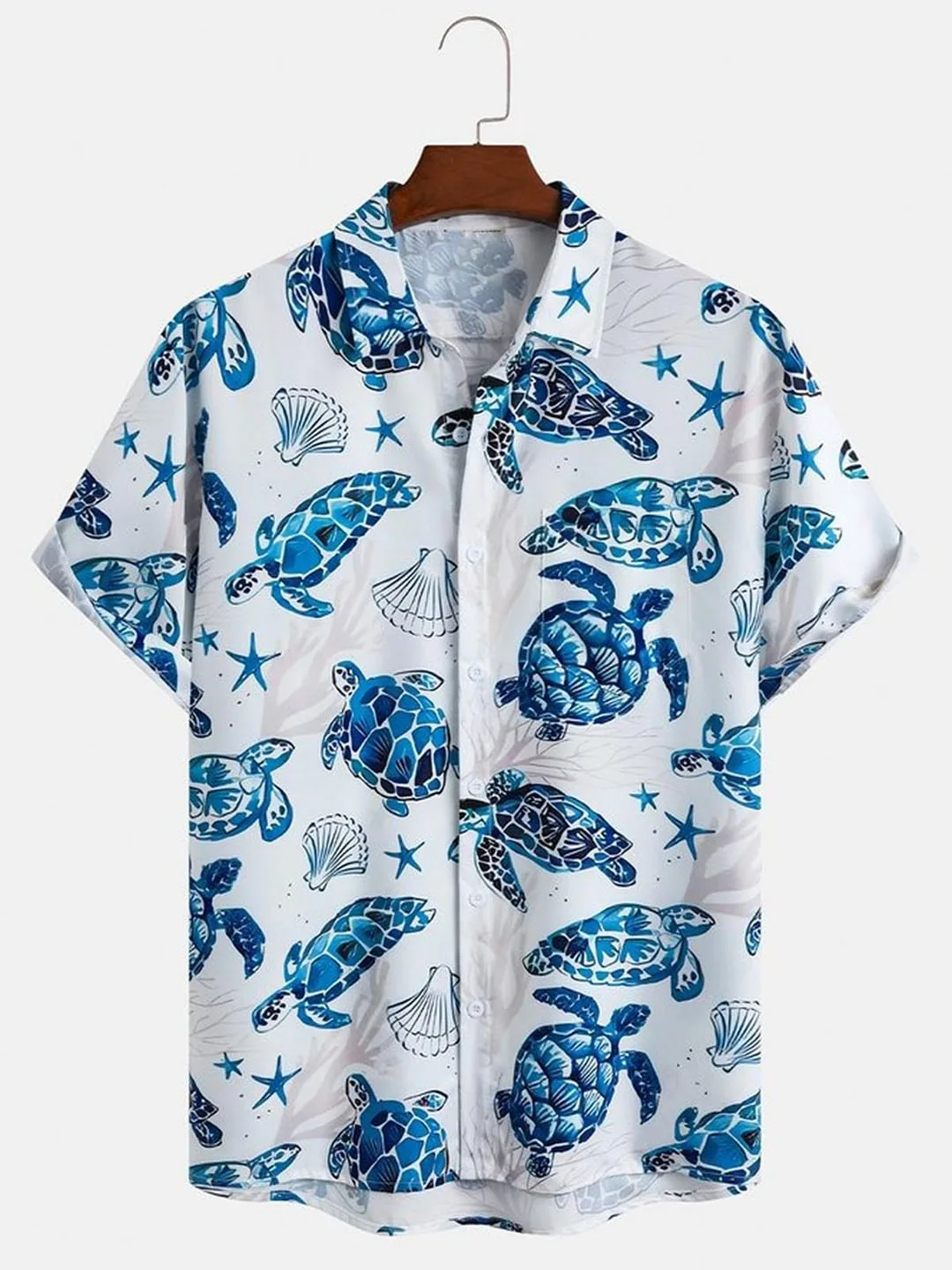 

Men's Basic Short-sleeved Lapel 3D Printed Shirt Hawaii Beach Leisure Vacation Coconut Tree Flower Shirt Men Outdoor Street Top