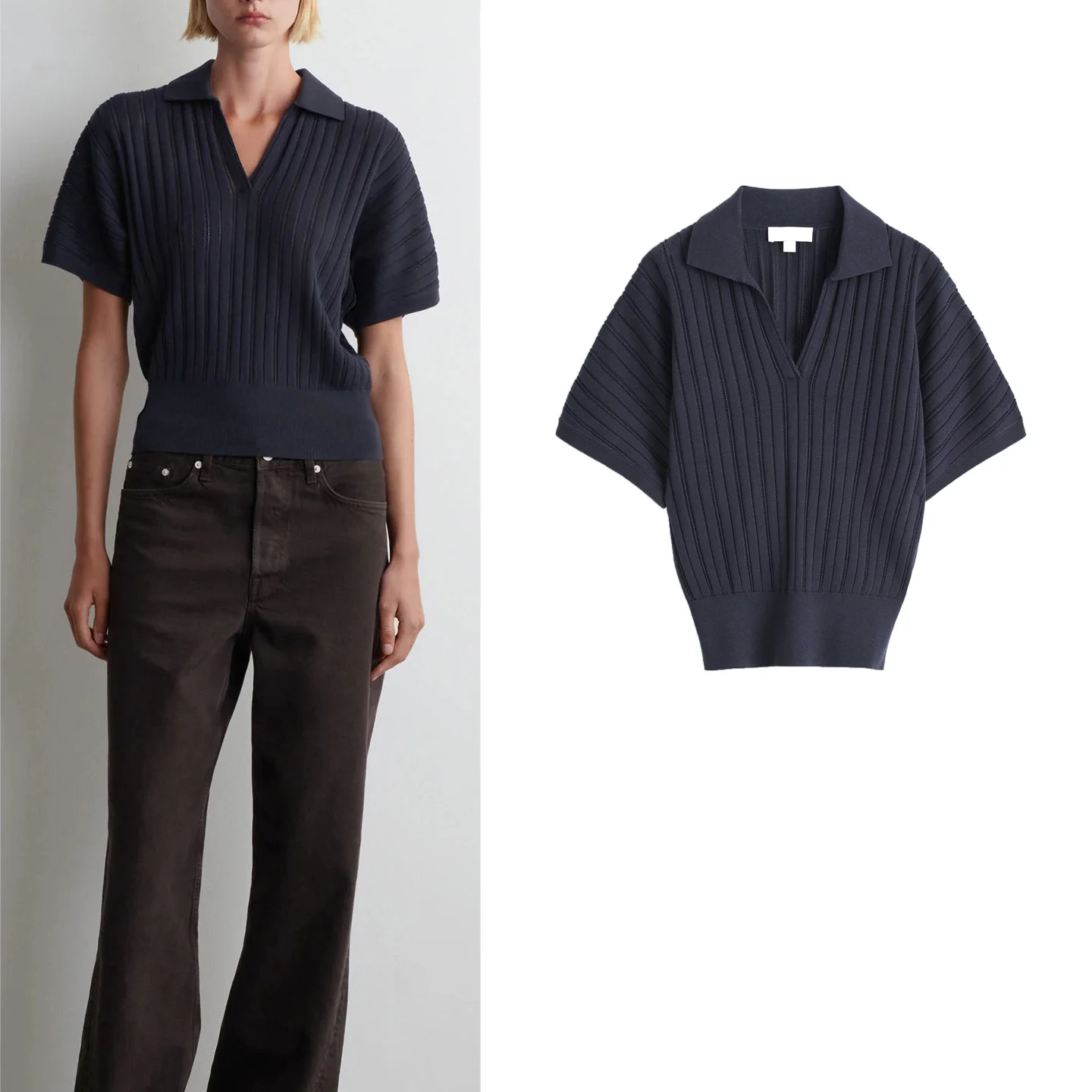 

Новый женский трикотажный повседневный Sle Batwing Sve irt с отложным воротником, пригородная мода, осенний сезон, полиэфирное волокно