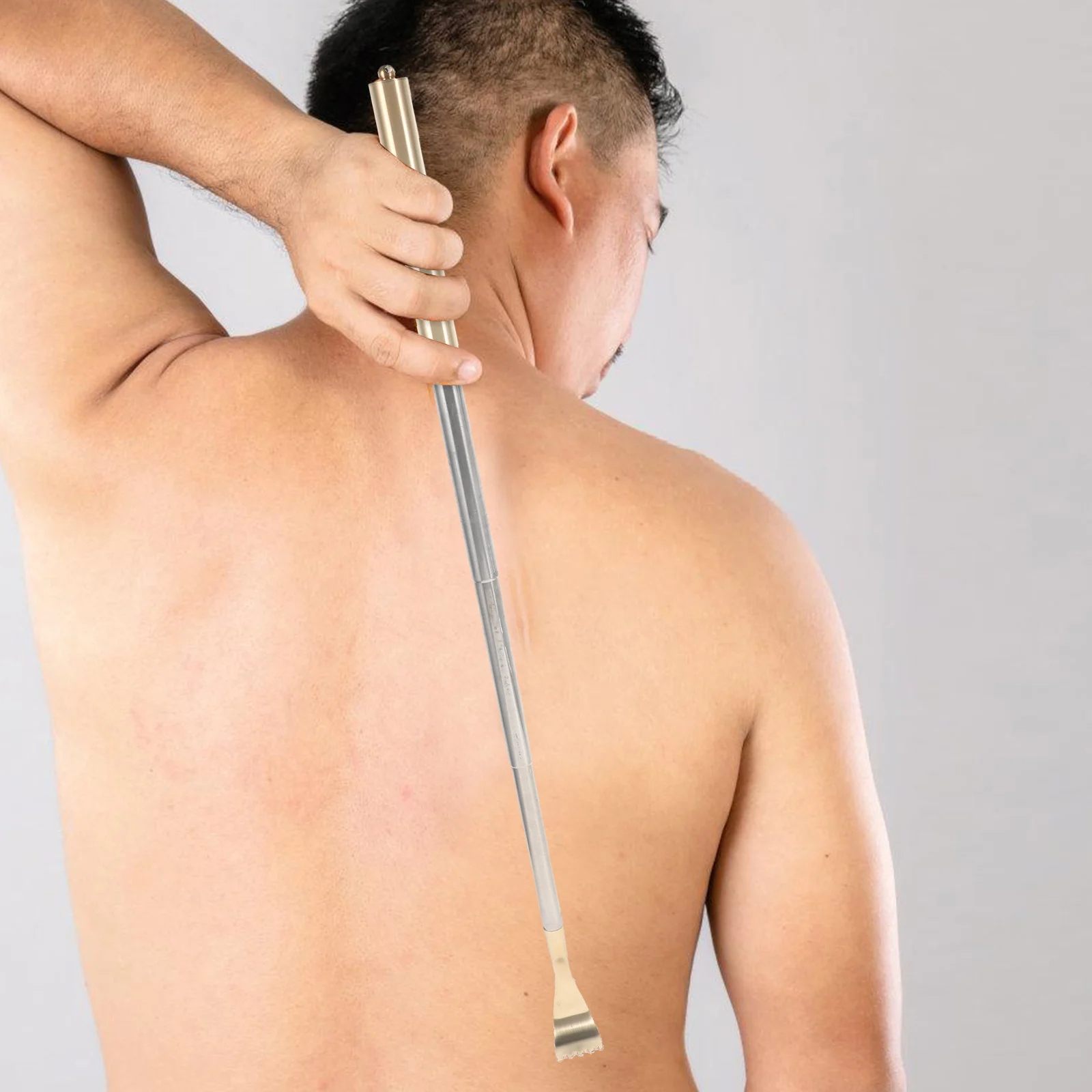 

Extendable Back Scratcher Metal Long Handle Body Massager Portable Scratch Tool For Itch Relief Brass Stainless Steel Functional