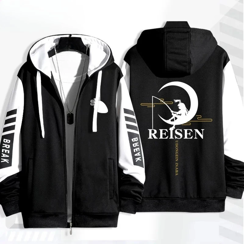 TouHou Project Reisen Udongein Inaba 3D Print Zip Up Women/Men Hoodie Sweatshirt Streetwear Hip Hop Cosplay Zipper Hooded Jacket