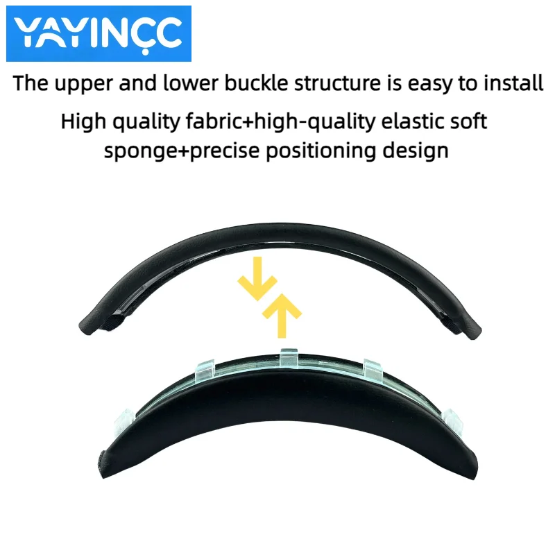 Replacement Snap on Headbeam cushion/Protein skin memory sponge ear pad For Sony WH-1000XM3 Headset repair parts Easy to install - Image 2