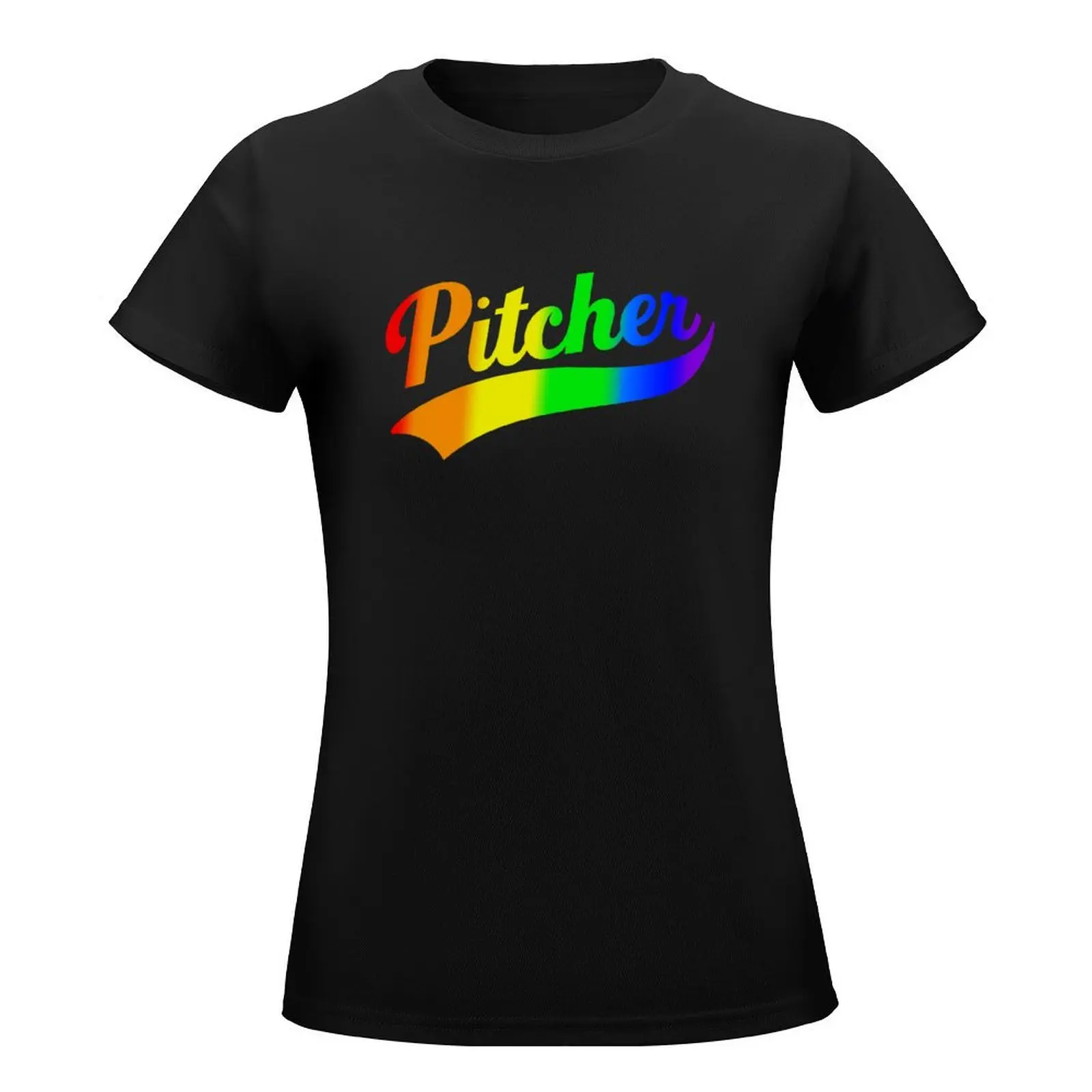 Gay Pride, Pitcher T-Shirt cute tops kawaii clothes tops Woman clothes