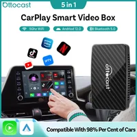 Ottocast Play2Video Pro Ai Box adaptador inalámbrico CarPlay Android Auto integrado en Youtube Netflix IPTV para coche con Carplay con cable