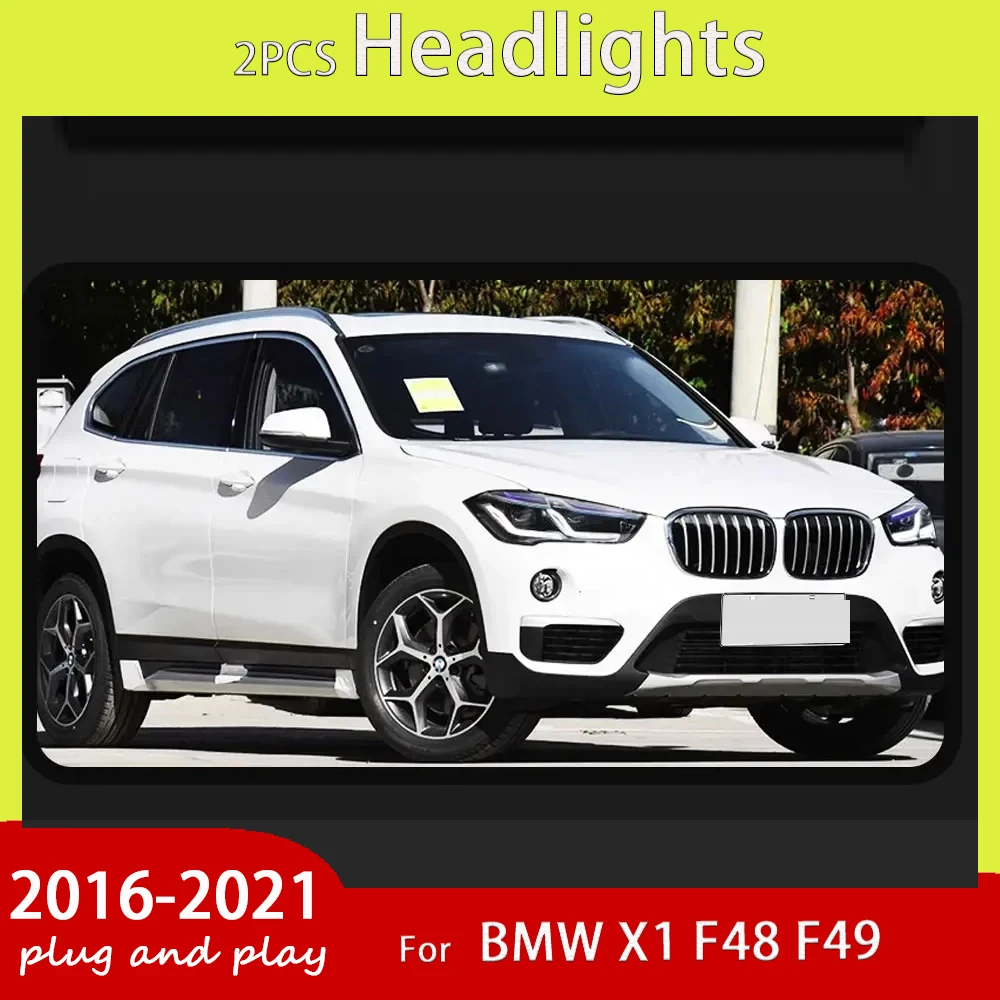 

Car Accessories For BMW X1 F48 F49 Led Headlights Assembly 2016 2017 2018 2019 2020 2021 Upgrade Led Front Lights Plug And Play