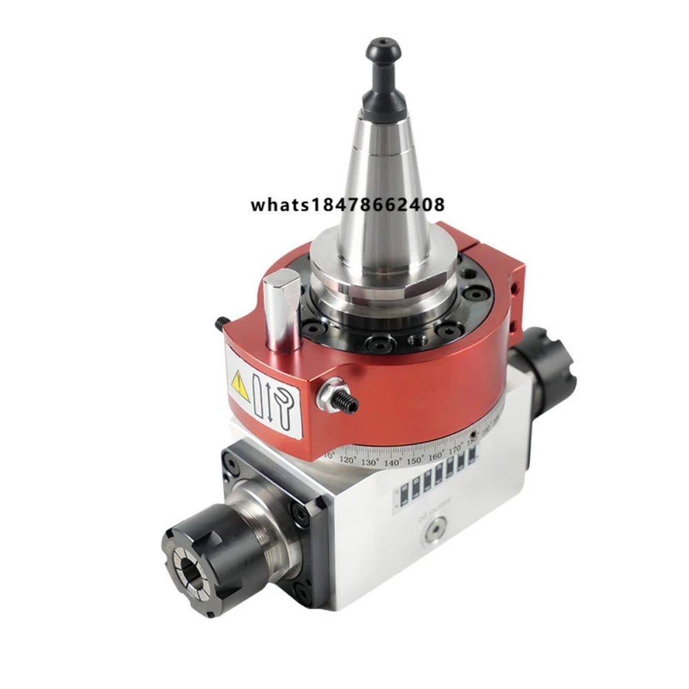 ISO30 HSK63F Dual Output CNC Machining Center Bidirectional Angle Head ER25 Straight Angle Head for Woodworking Machinery Parts