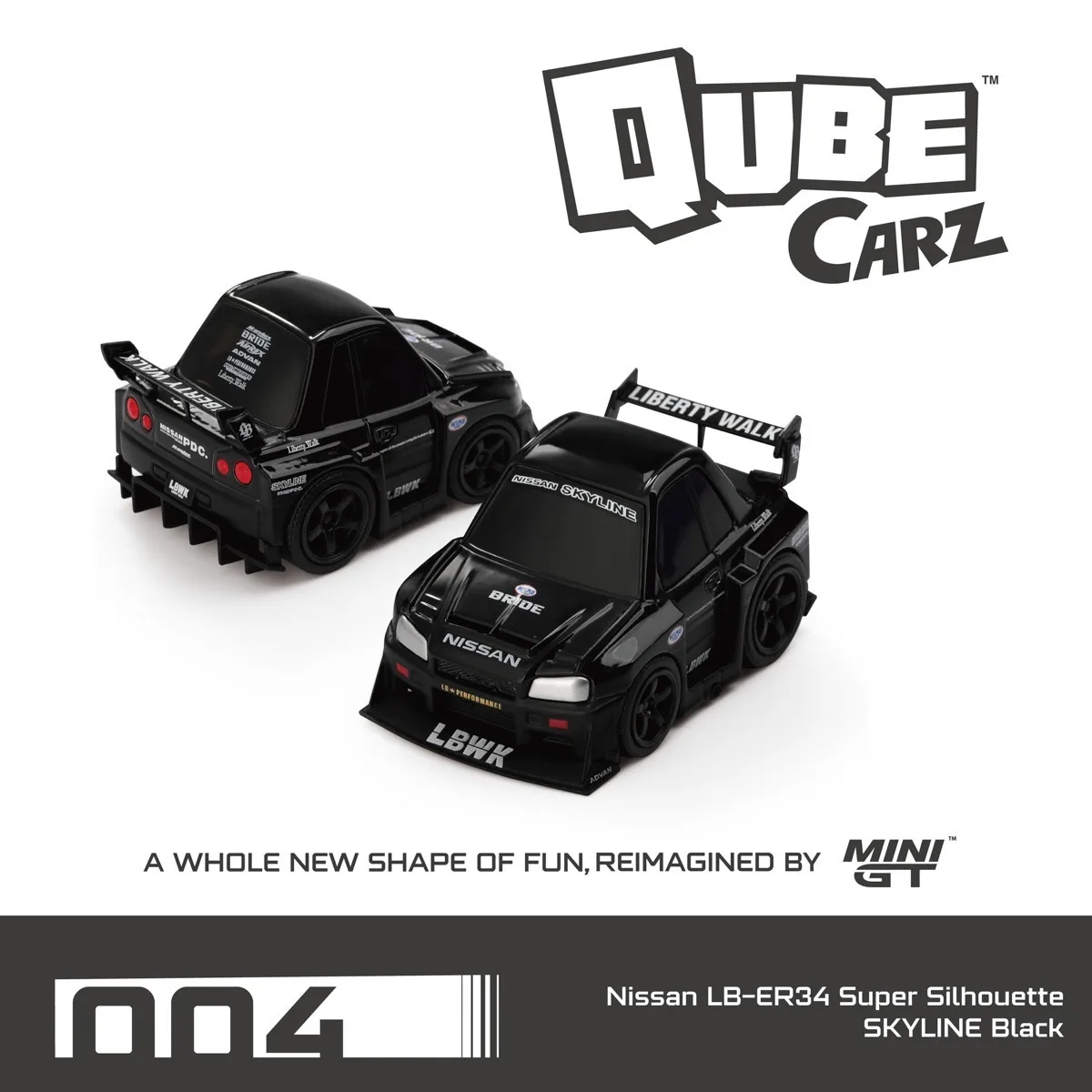 ما قبل البيع MINIGT ليس 1:64 Qube Carz Nissan LBWK Kenmeri S15 SILVIA ER34 GTR R35 دييكاست نموذج سيارة مجموعة اللعب
