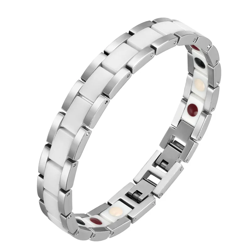 Titanium Steel Ceramic Magnetic Negative Ion Energy Bracelet Far-infrared Germanium Anti-radiation Anti-oxidation Bracelets