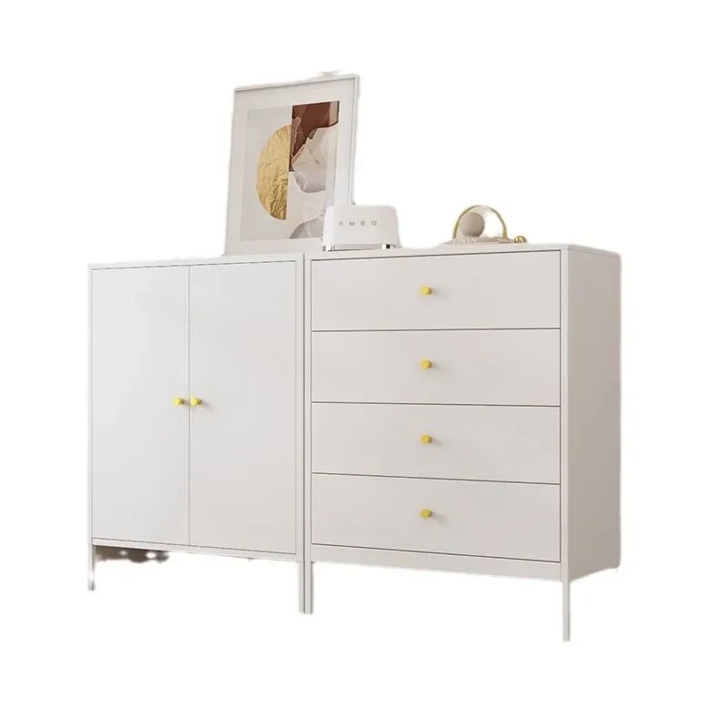 

Wrought iron side cabinet Wrought iron locker Glass door storage cabinet Simple multi-functional cupboard Shelf Ultra-thin wine