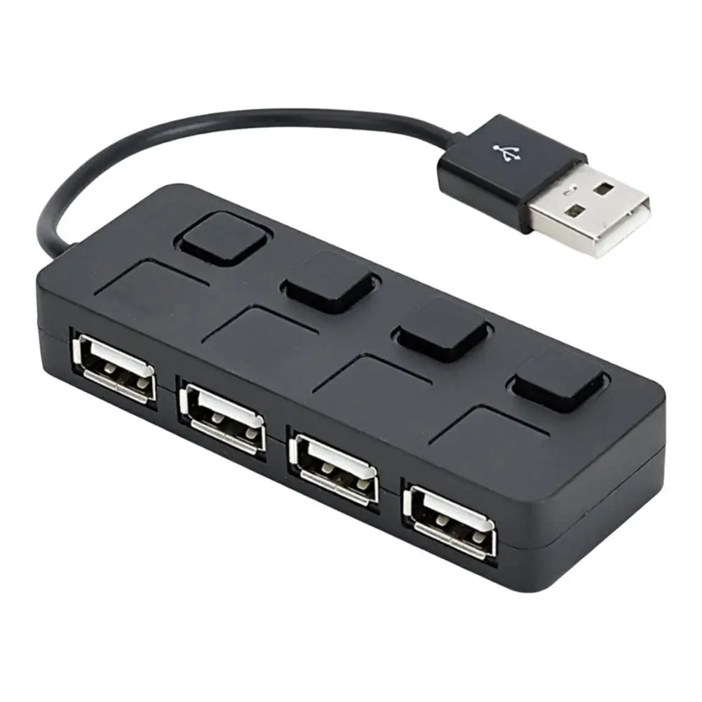 Hub usb 4 portas 4 portas usb 2.0 hub expansor com adaptador de alimentação para computador portátil multi divisor para windows estender disco rígido