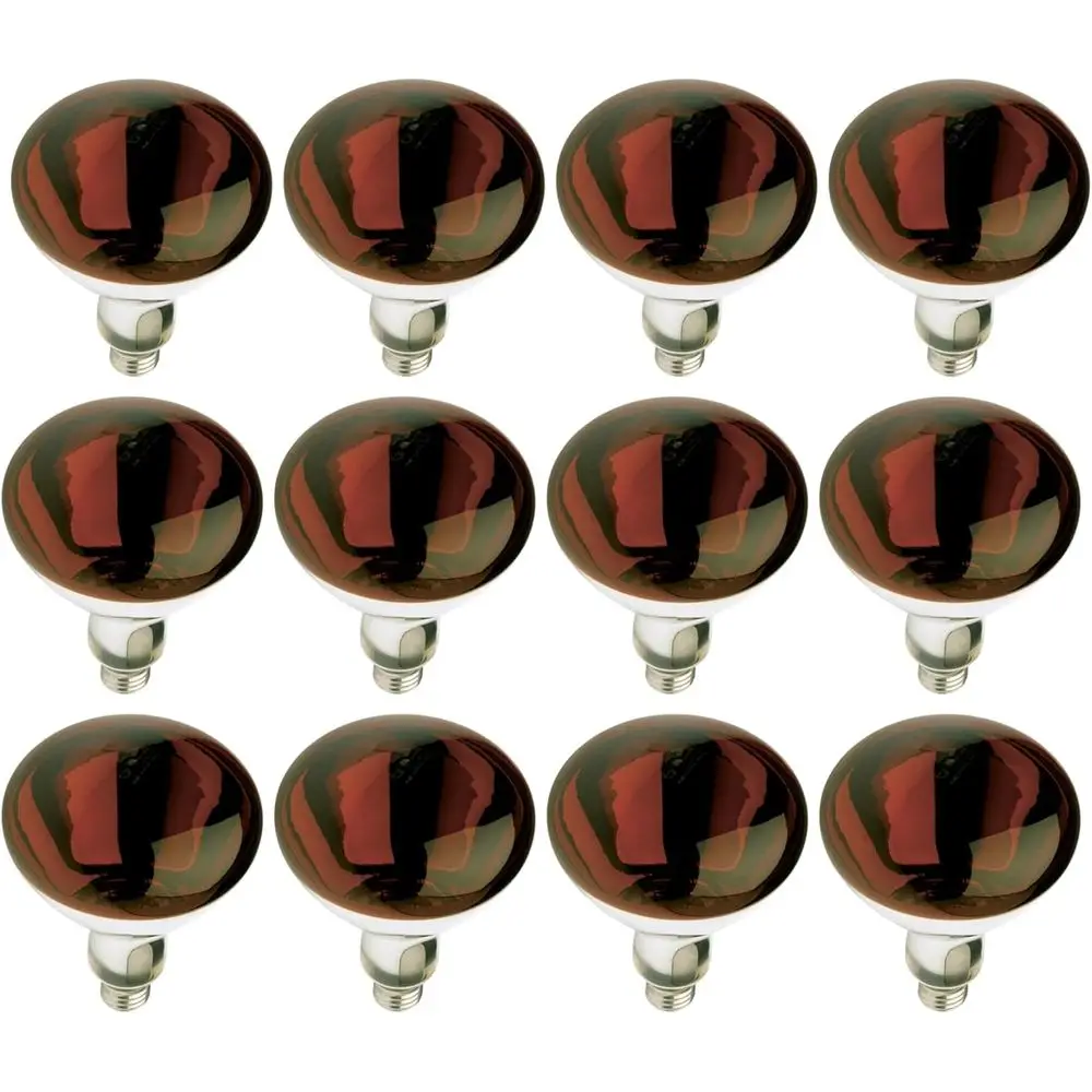 

Красная лампа накаливания BR40 с регулируемой яркостью, 250 Вт, 120 В, цоколь E26, небьющийся PFA, 6000 часов, упаковка из 12 штук для ванн, сауны и коммерческого использования