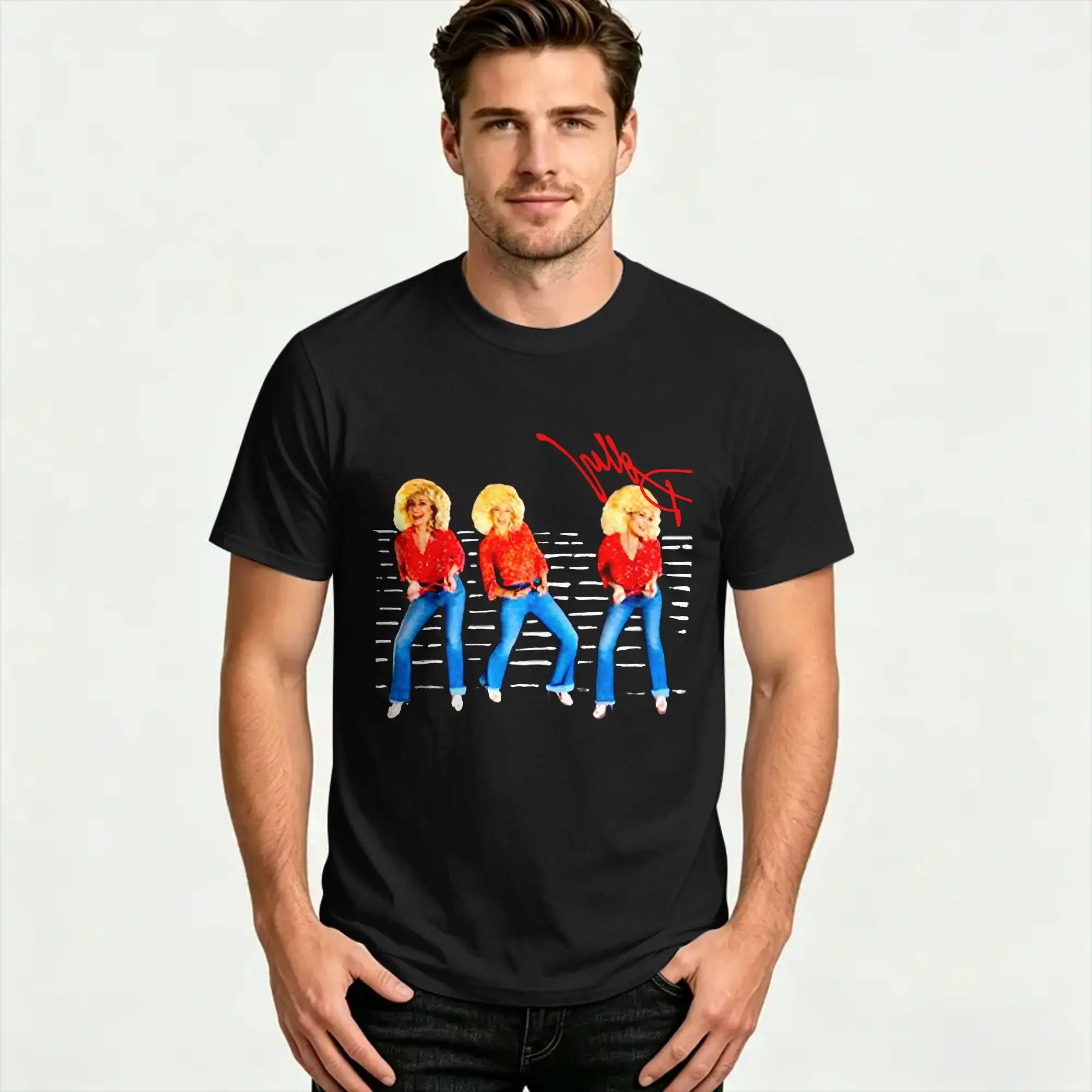 Dolly Parton Singer T Shirt Summer  Vintage T Shirts Cotton Trendy Cool Tshirt For Men's Print Clothing