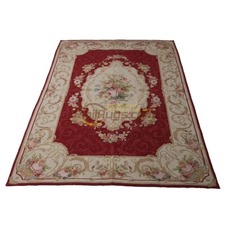 

Needlepoint Carpet, Handmade Wool Craft, European Classic Design