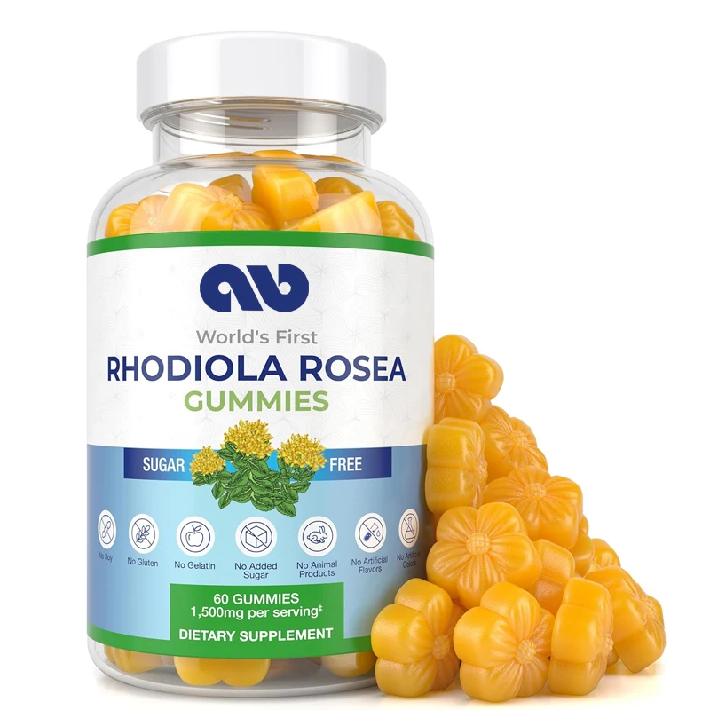 

Sugar free Rhodiola rosea gummies, endurance, mood, and motivation -60 vegetarian gummies