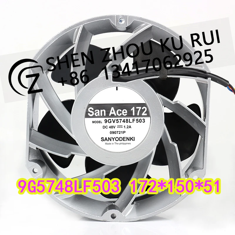 Original new Sanyo 48V 1.2A 17251 four-wire Large air volume inverter 9G5748LF503 Cooling fan