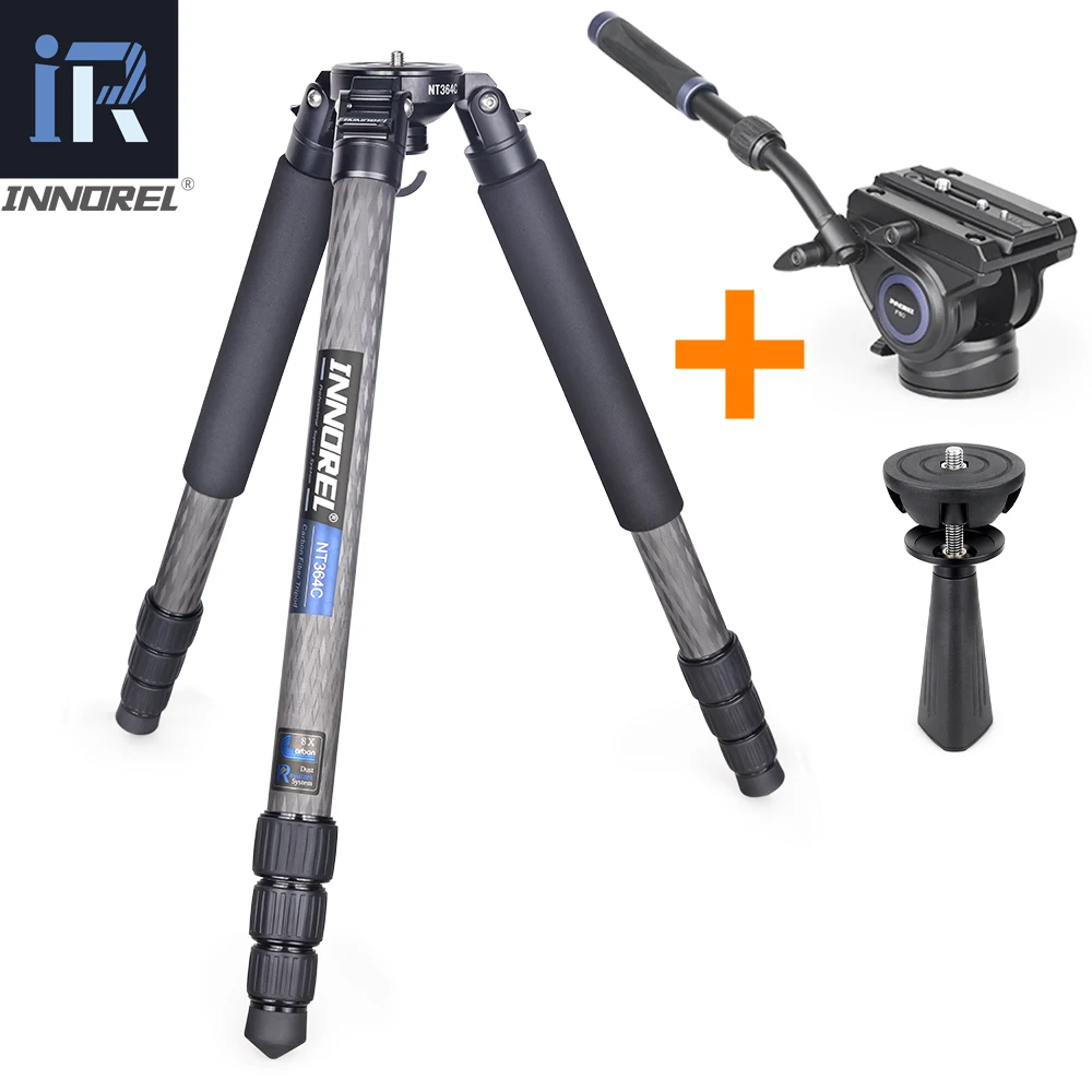 NT364C Professionele Carbon Kom Statief Voor Dslr Camera Video Camcorder Zware 25Kg Max Belasting Birdwatching Camera Stand