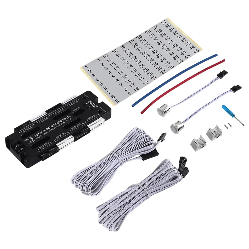 A01F-계단용 유연한 스트립 실내 LED 모션 센서 32 채널 조정 가능한 밝기 DC 12V 24V 계단 조명 컨트롤러