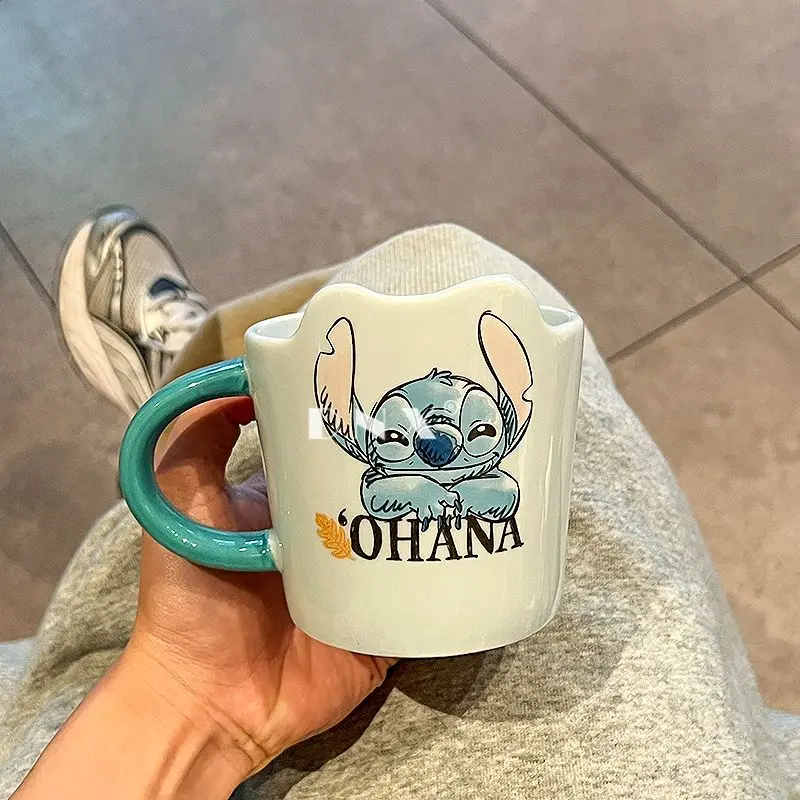 Disney cartoon stitch 300ml mug cute home office ceramic coffee cup couple creative pattern